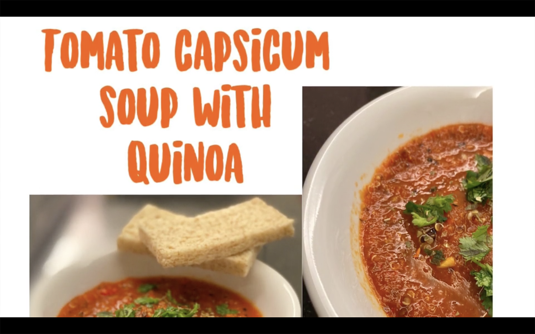 Tomato Capsicym Soup with Quinoa